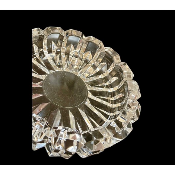 Vintage Mikasa Hoya Art Glass Clear Crystal Ashtray Tray 6.5” Diamond‎ Point - Picture 7 of 7